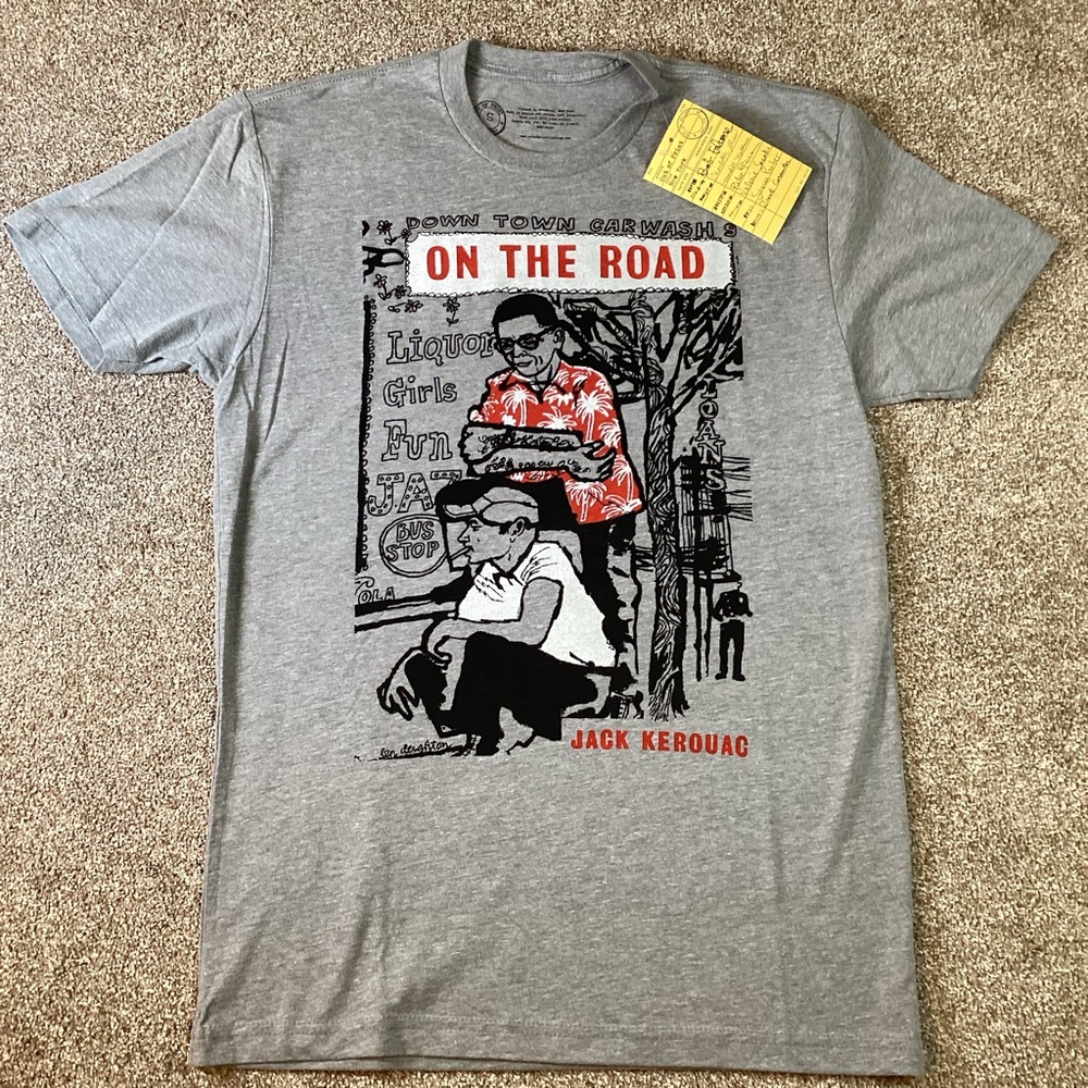 Jack Kerouac Out of Print Gray 'On the Road' Graphic Tee
